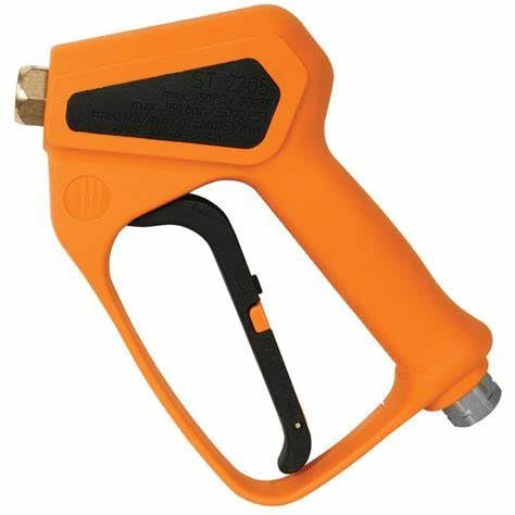 Soft Wash Depot Suttner ST-2305 orange spray gun with easy-pull trigger for high-pressure cleaning