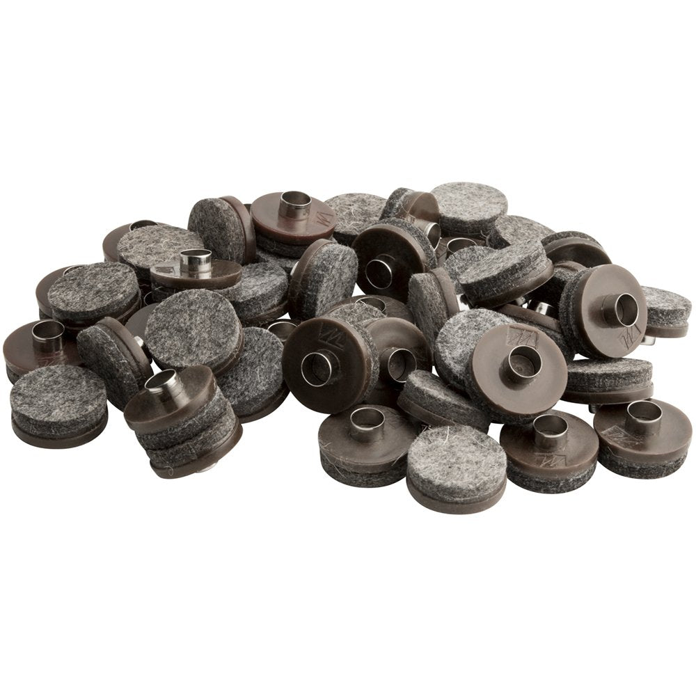 SOFTTOUCH 1-inch round nail-on felt pad protects wood furniture and floors.