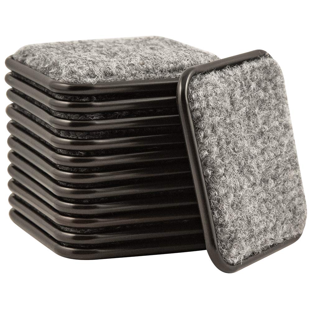 SoftTouch square caster cups under chair leg protect floors and stabilize seating.