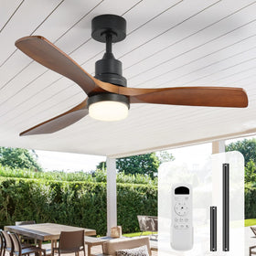 Sofucor 52-inch fan with lights, ideal for large rooms and quiet cooling.