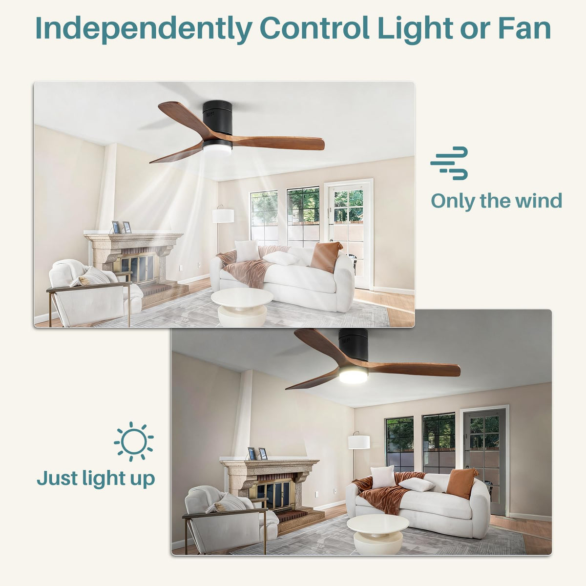 sofucor remote control ceiling fan for easy adjustments