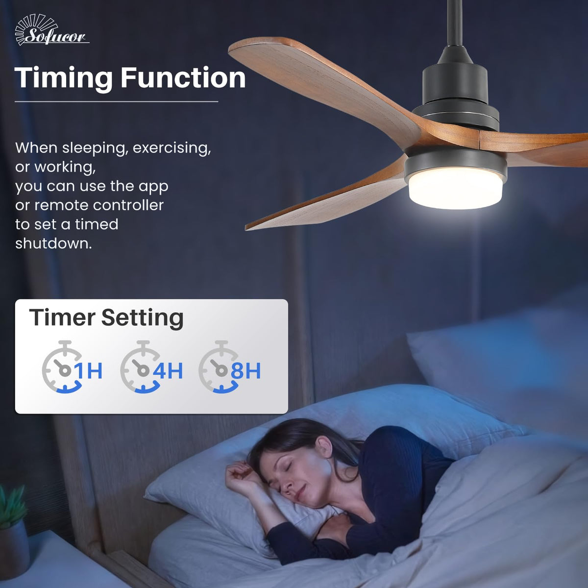 Fan head tilts up to 15 degrees for flexible airflow