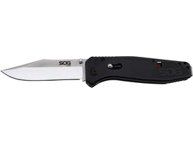 SOG Flare folding knife blade, 3.5 inches, for smooth one-handed deployment.