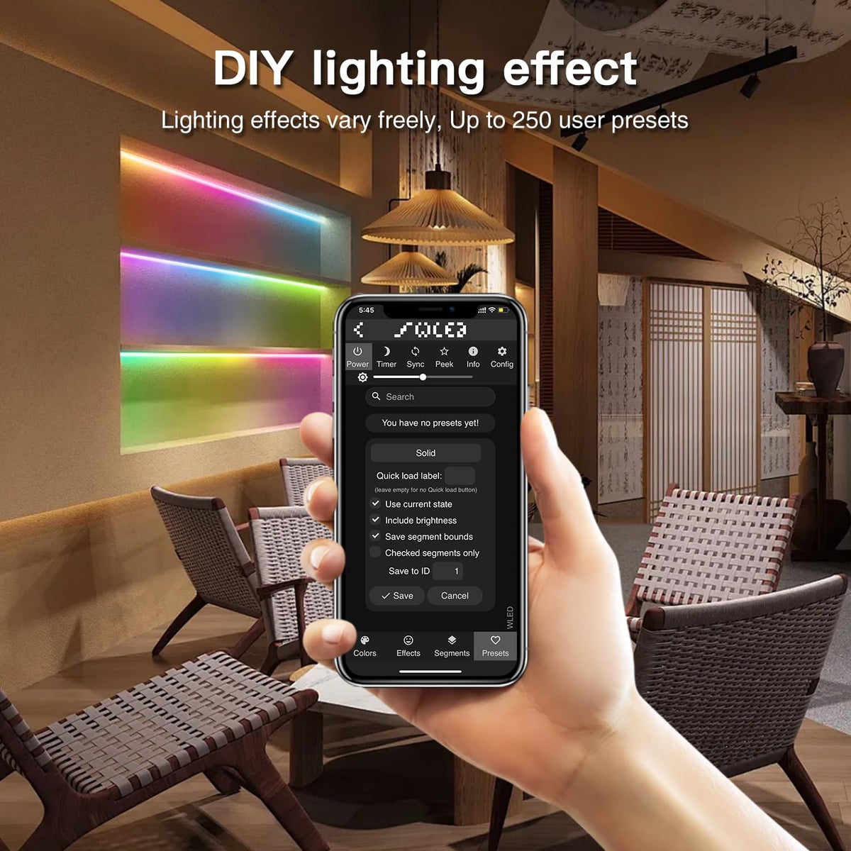 GLEDOPTO ESP32 with 100+ dynamic modes for versatile ambience.