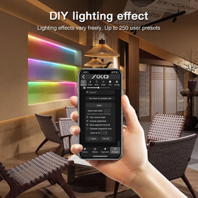 GLEDOPTO ESP32 with 100+ dynamic modes for versatile ambience.
