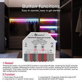 High-performance ESP32 core enables responsive lighting experiences.