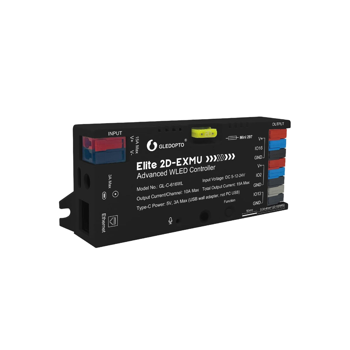 Sogledwow GLEDOPTO Elite ESP32 controller with Ethernet port ensures reliable networked lighting.