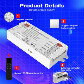 Sogledwow GLEDOPTO controller wiring port for easy DIY installation.
