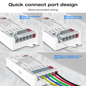 Sogledwow GLEDOPTO revised wiring terminal enables fast installation.