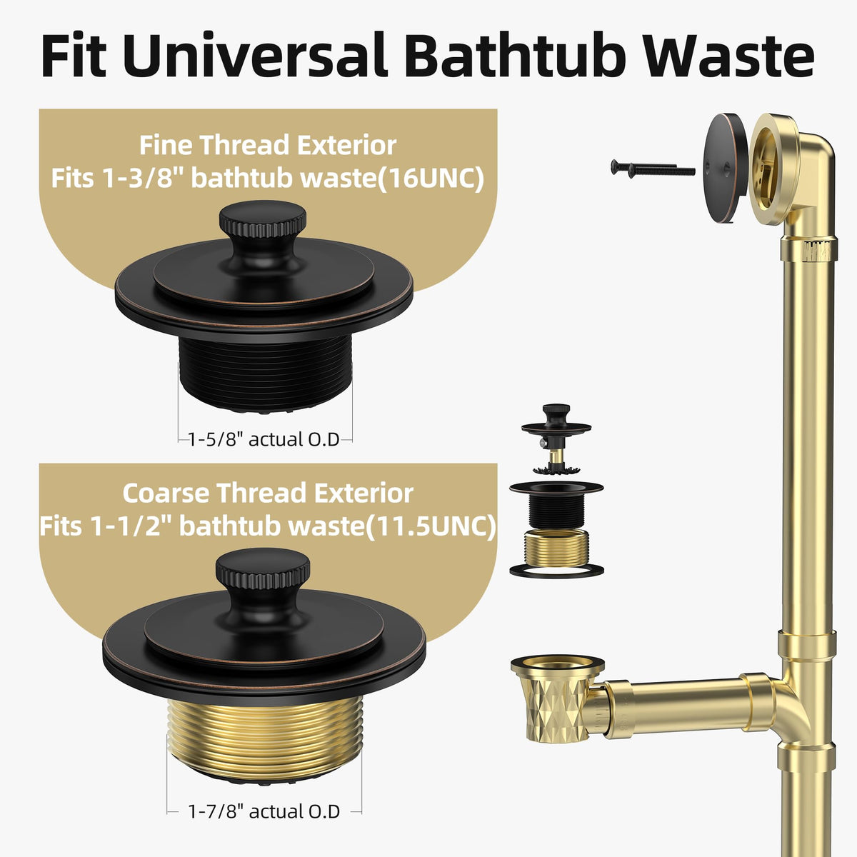 Sogmeter oil rubbed bronze overflow faceplate with 2 holes close-up for easy alignment