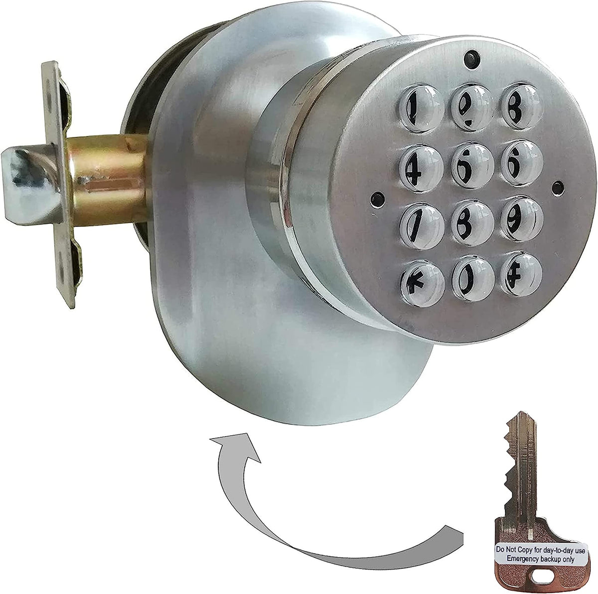 SoHoMiLL LED keypad illumination helps locate codes in the dark.