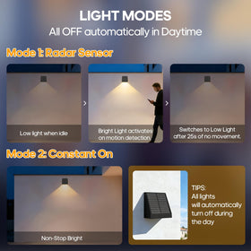 Soiarllt dawn lighting wall sconce delivers instant brightness when motion is detected.