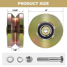 Soiiw gate roller side view highlighting robust construction and mounting ease