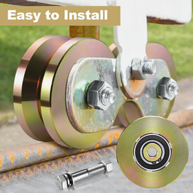Soiiw gold-finish gate roller showcases corrosion resistance and durability