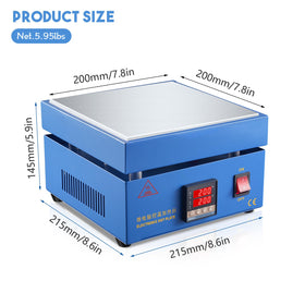 Soiiw hot plate enables PCB removal with steady heat applied.