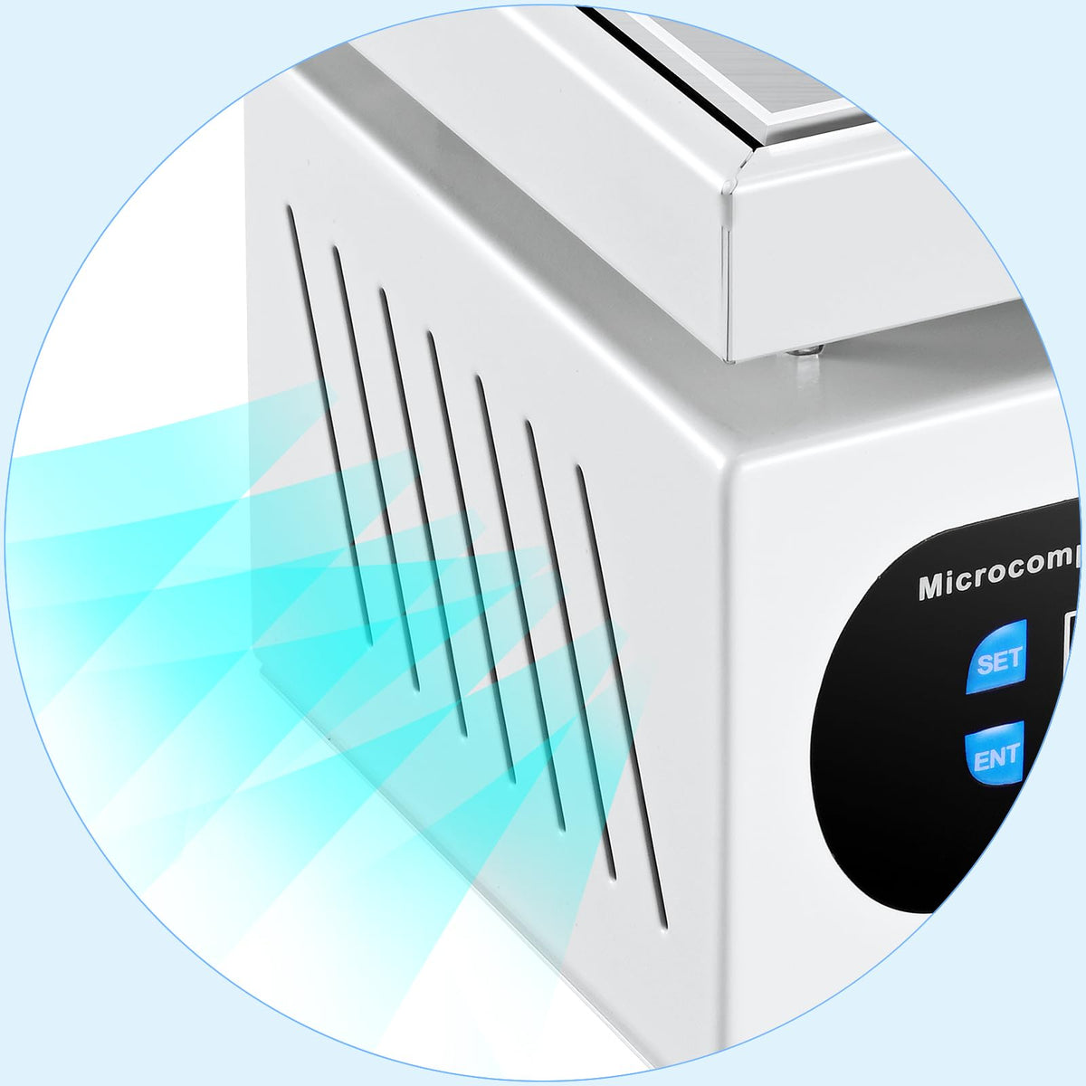 Soiiw side angle view reveals ergonomic design for steady operation