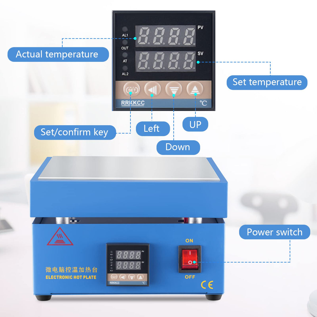 Soiiw hot plate side panel demonstrates robust build and control access.