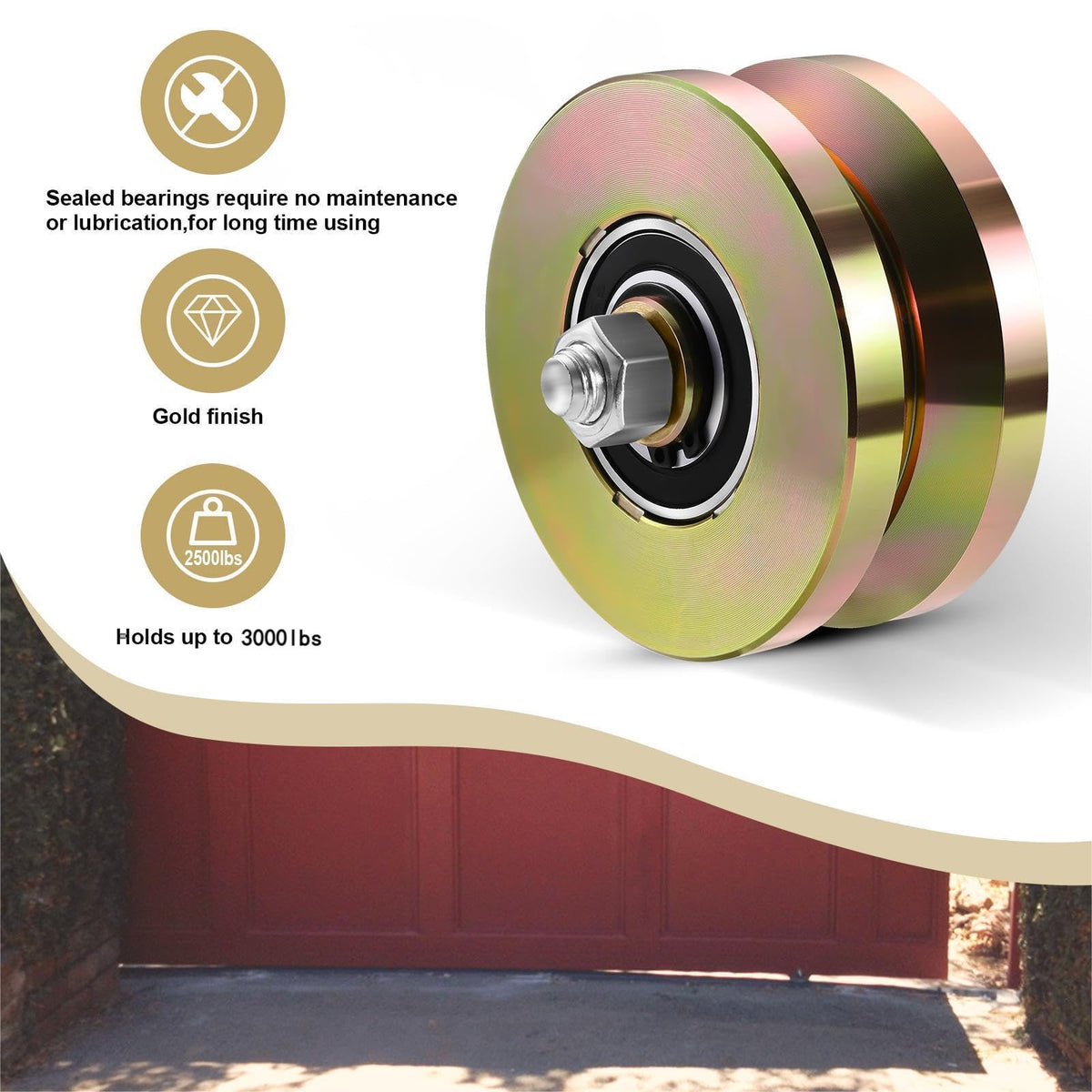 Soiiw v-groove wheel closeup with precise tracking and quiet operation