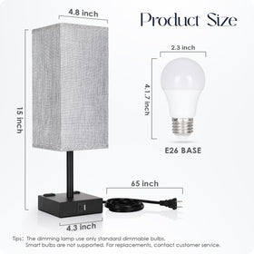 Soilsiu bedside lamp 3-way dimming with touch control for mood and task lighting