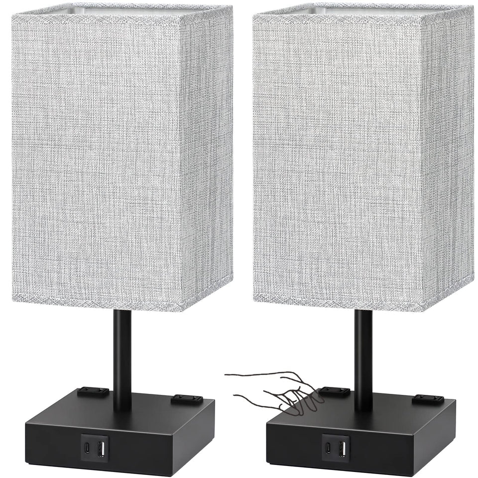 Soilsiu bedside lamp base in black with a soft, even glow for reading