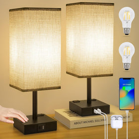 Soilsiu bedside lamp set of two for balanced bedroom lighting
