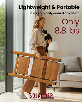 Soladder folded for compact storage and easy transport