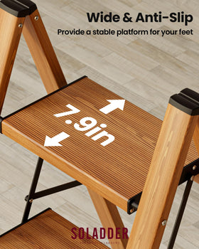 Soladder fully assembled 3-step ladder ready to use