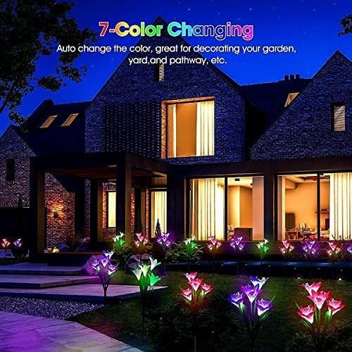 SOLARBABY multicolor changing LEDs offer dynamic nighttime mood lighting for paths.
