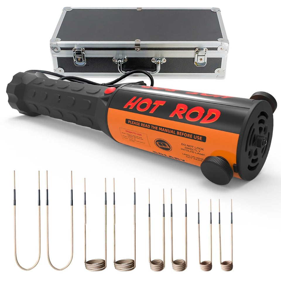 Solary induction bolt heater tool front view for compact portability and easy transport.