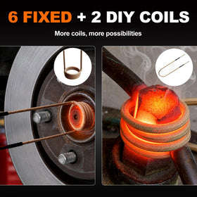 Solary induction-heater coils for irregular parts and flexibility