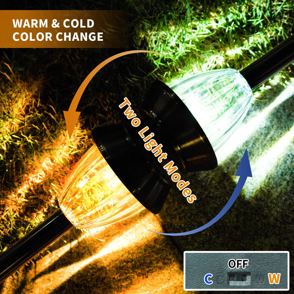 SOLATINO pathway lights show adjustable warm and cool light for versatile ambience.
