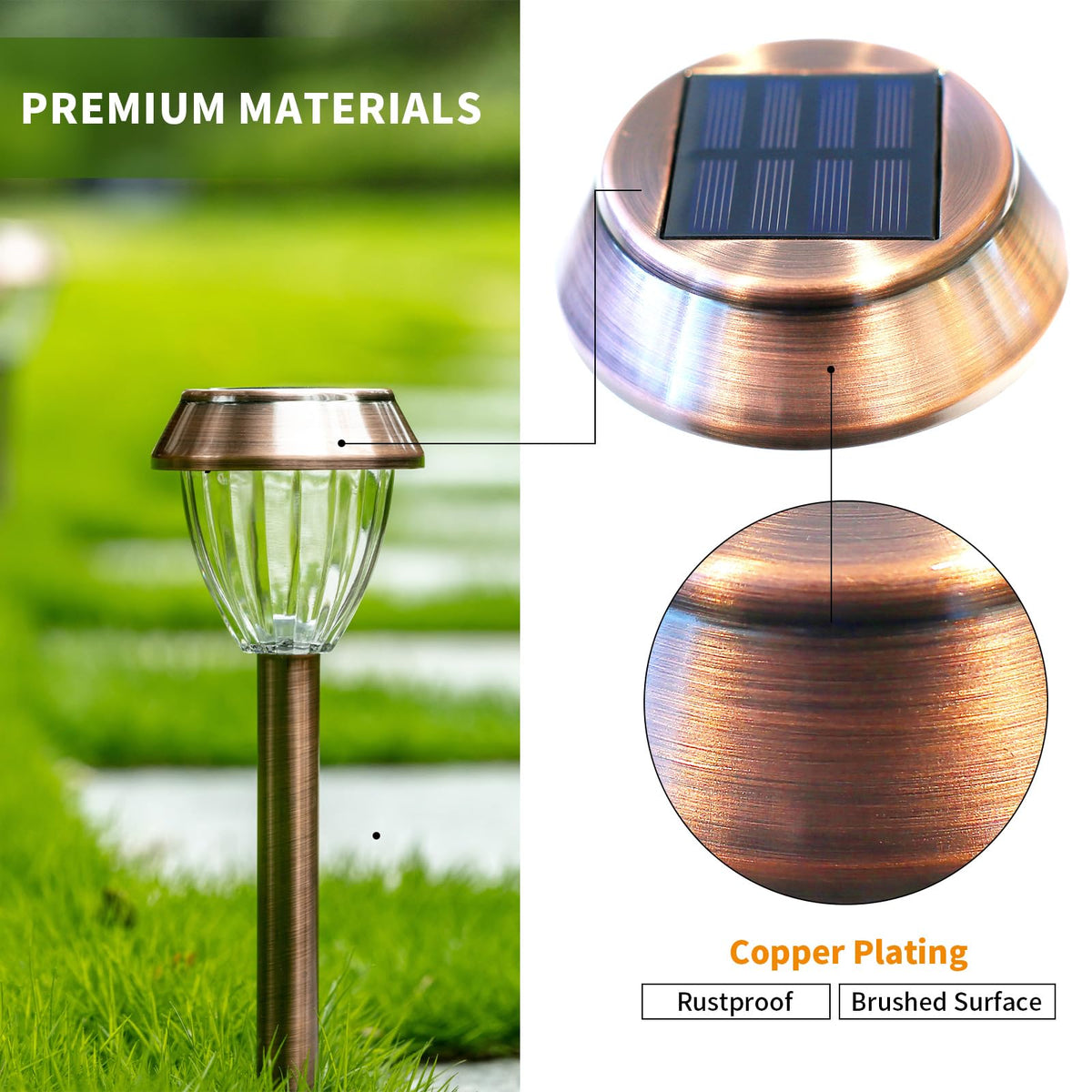 SOLATINO durable ABS stake supports quick, stable ground installation.
