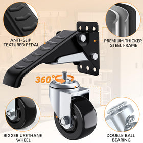 Solejazz workbench casters with installation template for quick setup
