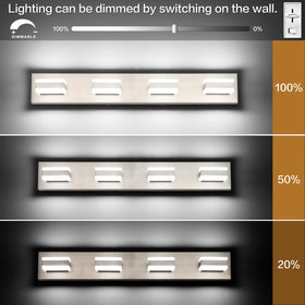 SOLFART wall-mounted nickel vanity lights enhance bathroom ambience and practicality.