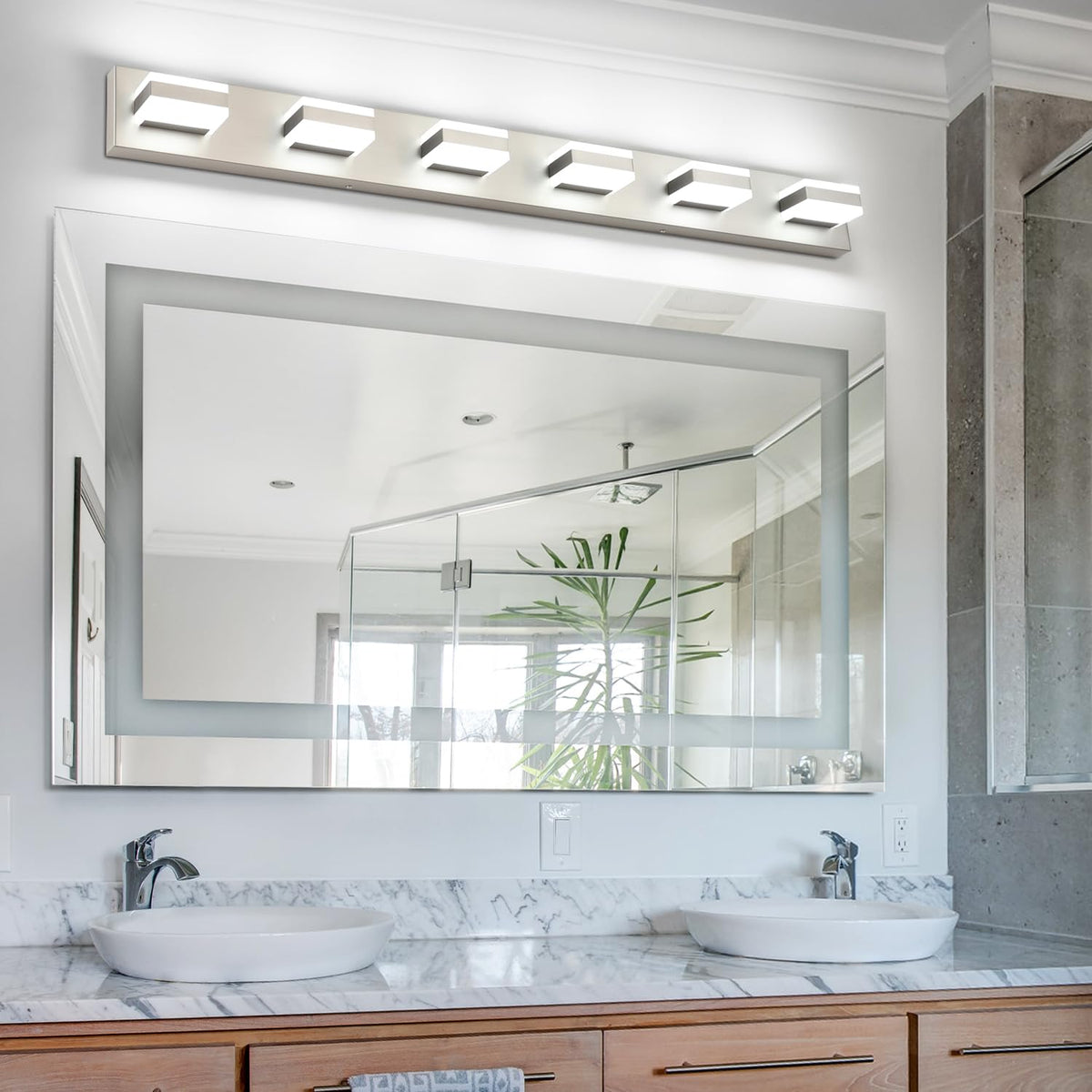 SOLFART-led vanity light over hallway mirror setup for versatile interiors.