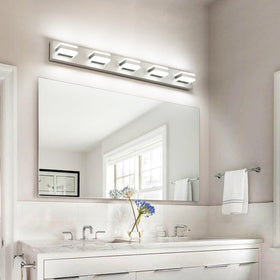 SOLFART LED diffuser delivers soft, even task lighting for grooming.