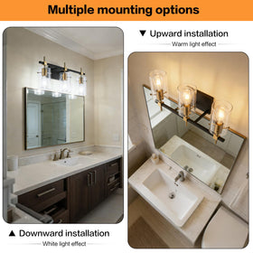 SOLFART dimmable vanity light for adjustable ambience with compatible bulbs