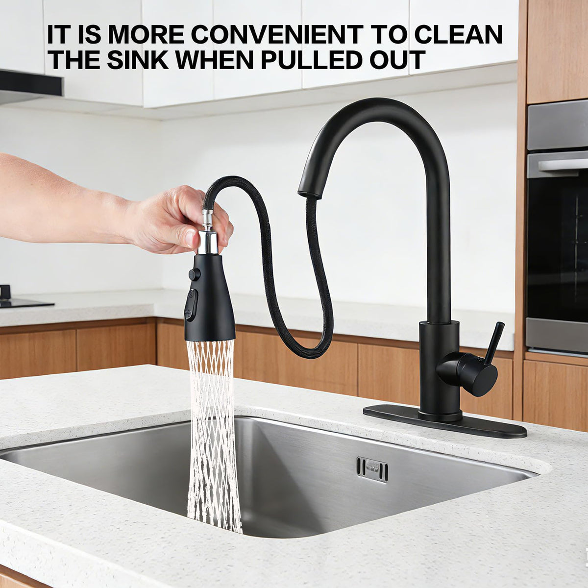 SoliForge high-arc single-handle faucet ideal for tall cookware