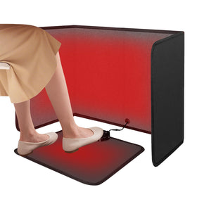 SoliSnug under-desk heater foldable design provides space-saving desk warmth.