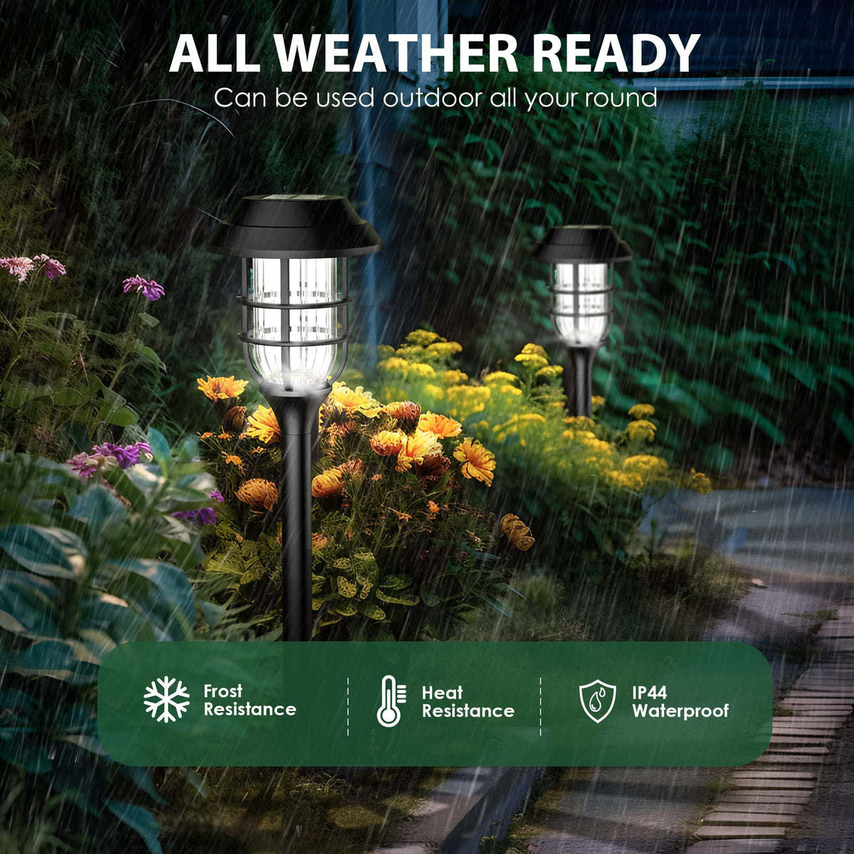 SOLPEX 8-pack solar yard lights ideal for pathways, patios, and driveways