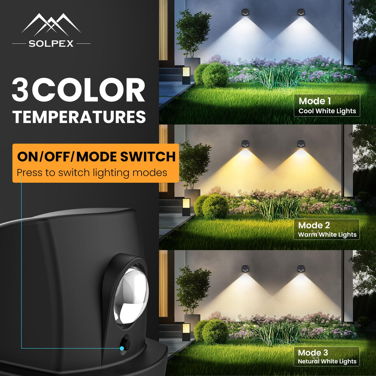 SOLPEX deck-lights-warm-cool provide mood lighting for any outdoor space.