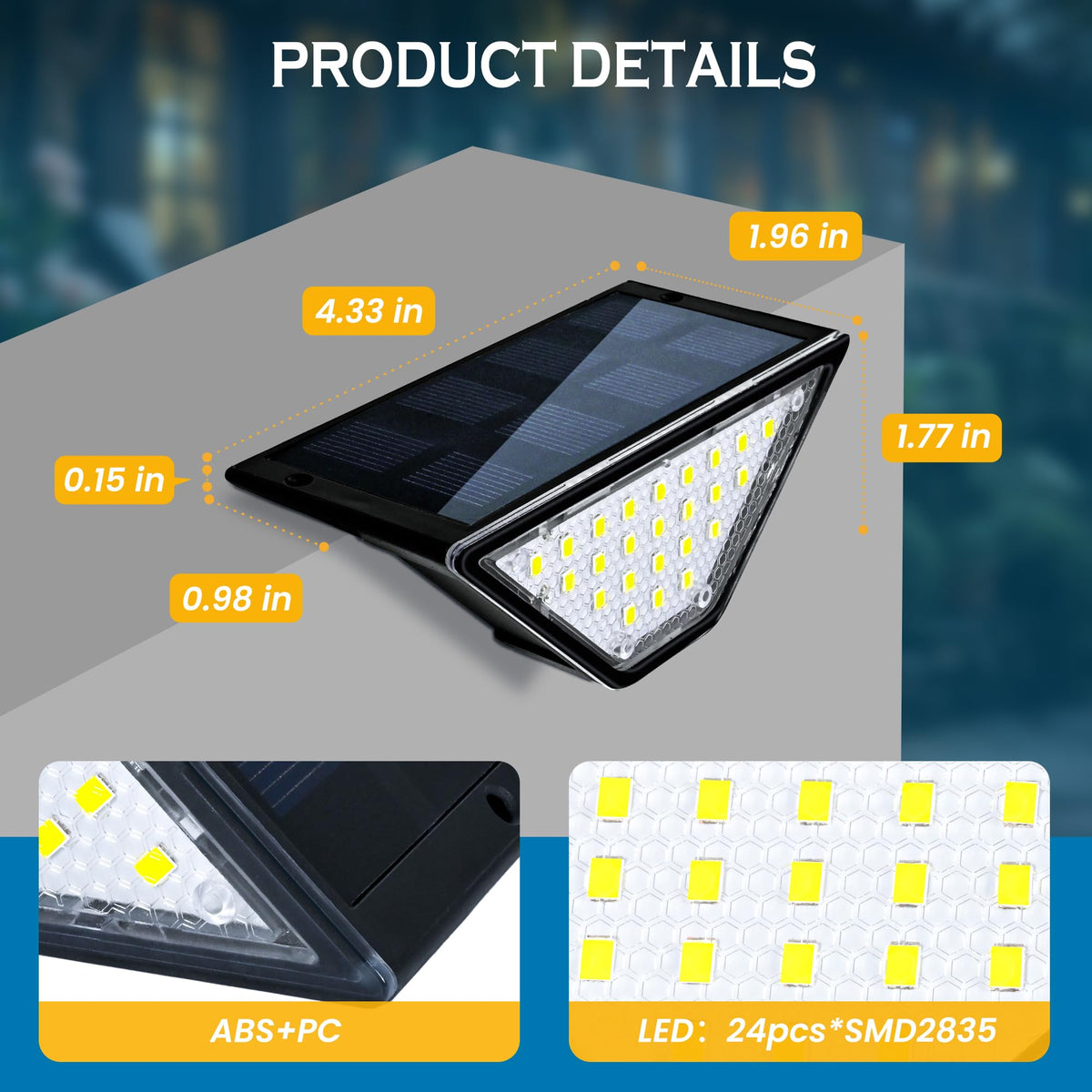 SOLPEX deck step lights auto-on at dusk for hands-free lighting