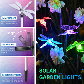 SOLPEX easy-install butterfly lights add color to your garden in minutes.