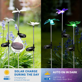 SOLPEX IP44 waterproof butterfly lights endure rain and snow outdoors.