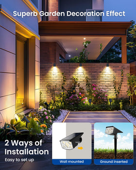 SOLPEX 400-lumen warm-white LED solar spot light for driveways and entrances
