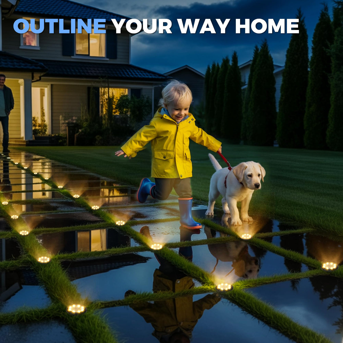 SOLPEX IP44 waterproof lights withstand rain and frost.