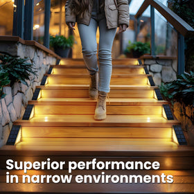 SOLPEX outdoor deck lights brighten patios and gardens after dark.