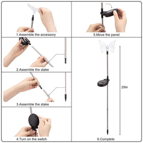 SOLPEX solar butterfly lights include a convenient 3-pack.