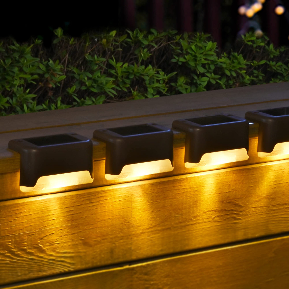 SOLPEX solar deck light for patio brightens walkways after dark.