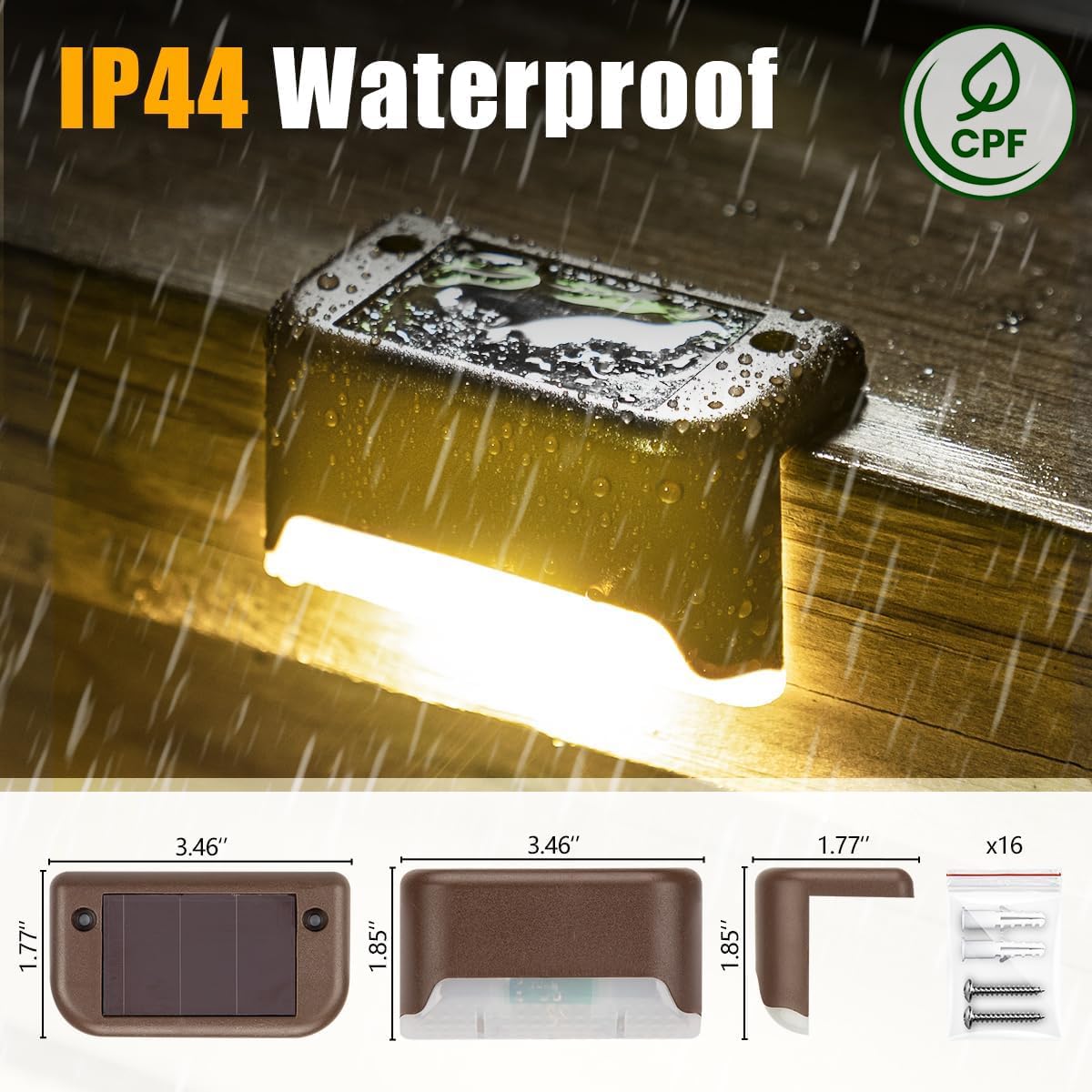 SOLPEX solar deck light delivers consistent night illumination for outdoor spaces